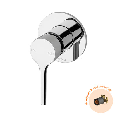 Phoenix Vivid Slimline Oval SwitchMix Shower / Wall Mixer (Fit-Off Kit Only) - Lead Free, Chrome