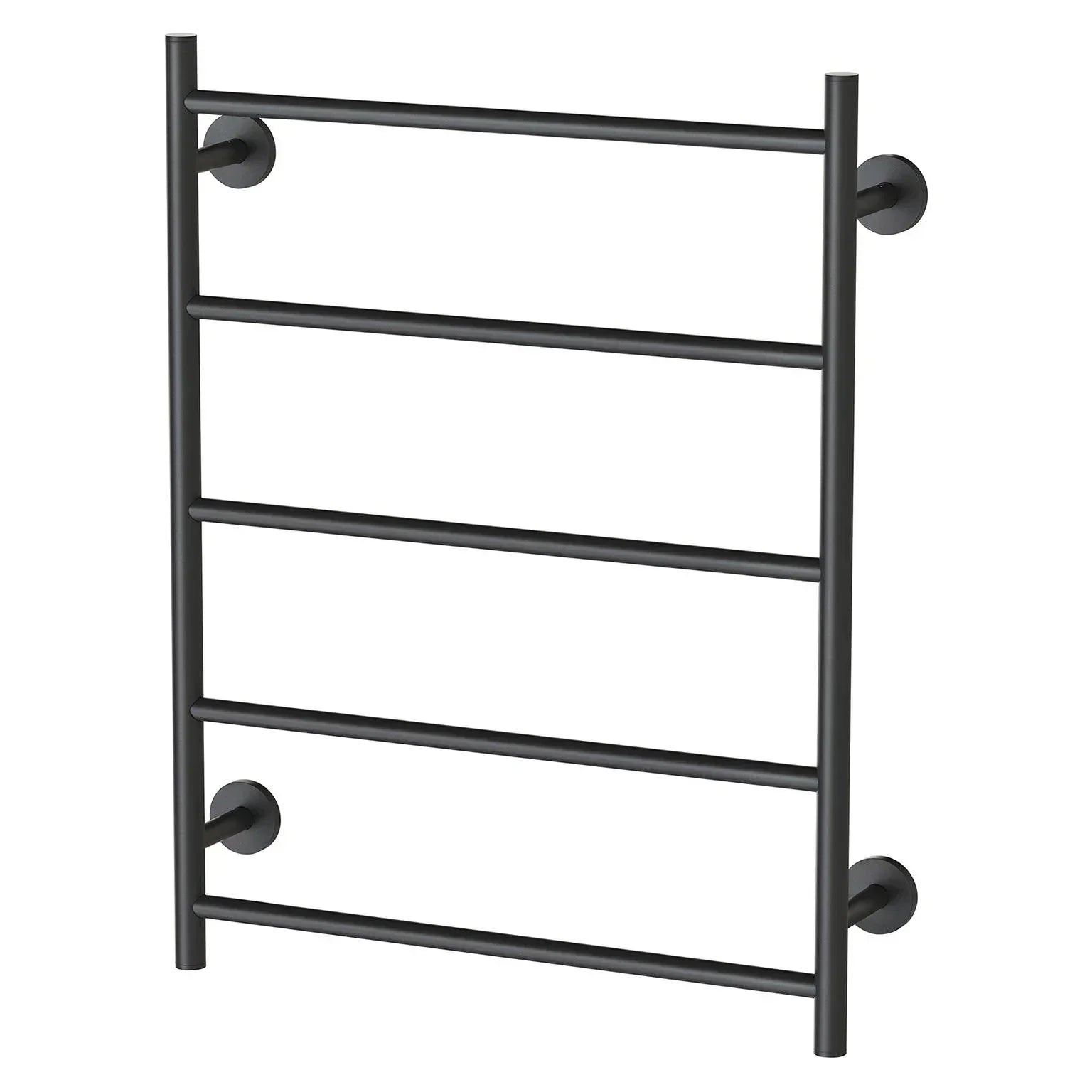 Phoenix Radii Towel Ladder 550 x 740mm Round Plate, Matte Black