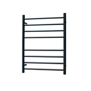 Non-Heated Towel Rail - 530 x 700mm - 8 Round Bars - Matt Black