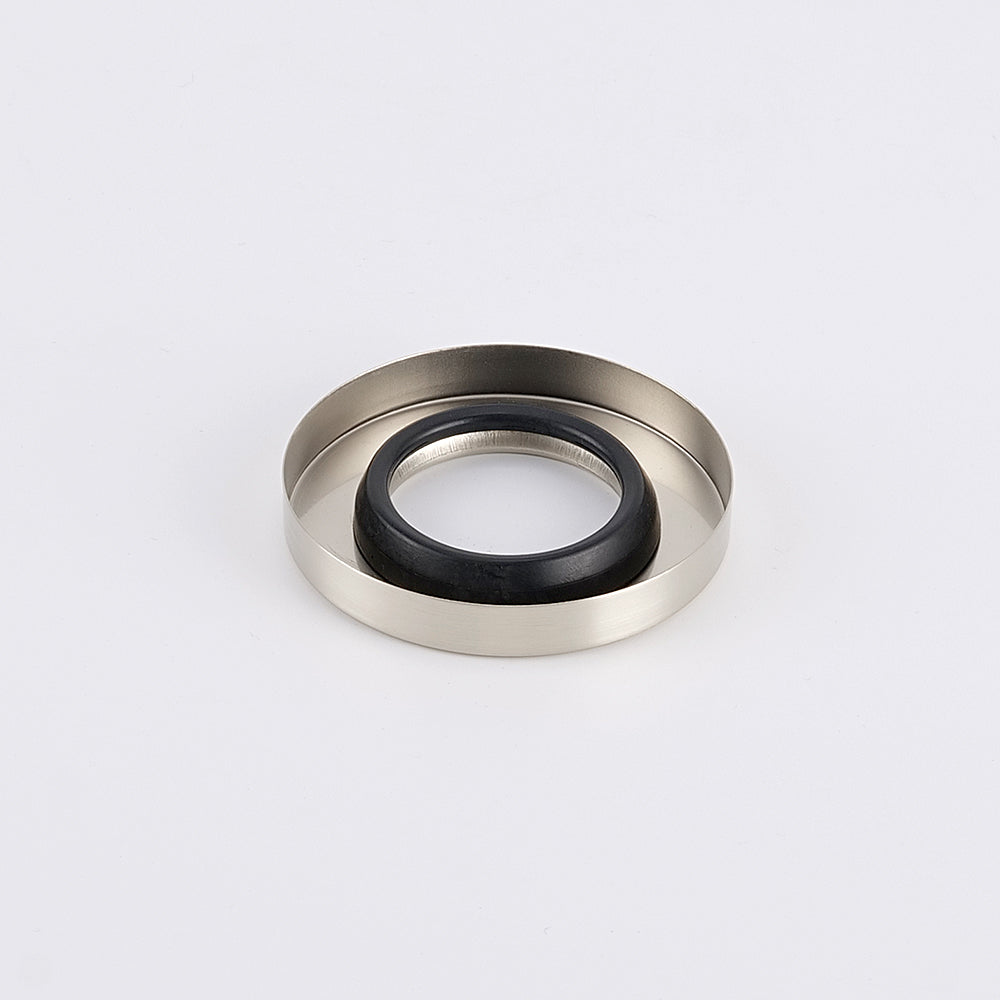 Radiant Cover Plate for Vertical Round Bar Towel Rail - Cool Brushed Nickel ｜ Ideal Bathroom Centre