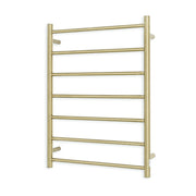 Low Voltage Light Gold Heated Towel Rail Round 600x800 - Right Power Outlet