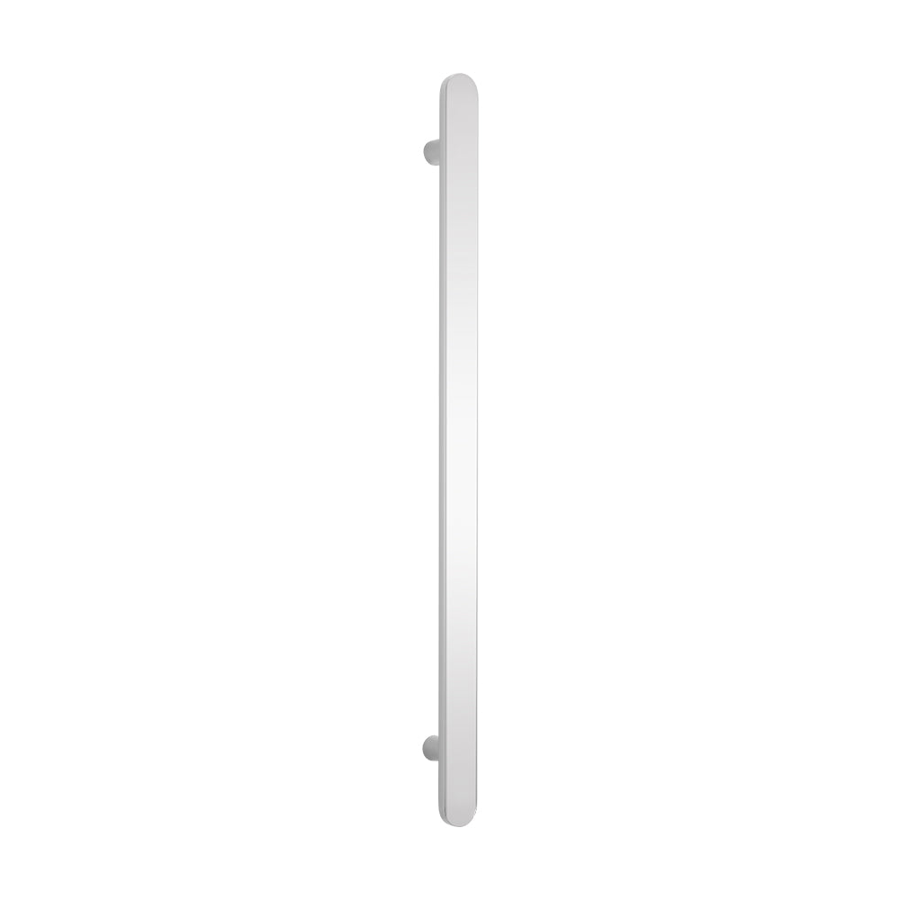 Flat Bar Vertical Heated Towel Bar - Mirror Polished - 930mm