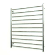 Heated Towel Rail - 900 x 1100mm - 11 Round Bars - Mirror Polished - Bottom Left Power Outlet