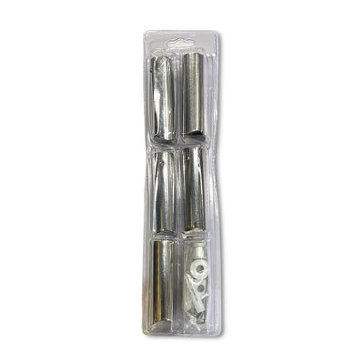 Radiant Full 80mm Bracket/Fixings Set for Round Bar Ladder Rails - Mirror Polished