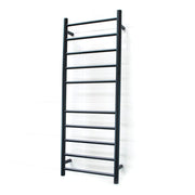Non-Heated Towel Rail - 430 x 1100mm - 10 Round Bars - Matt Black