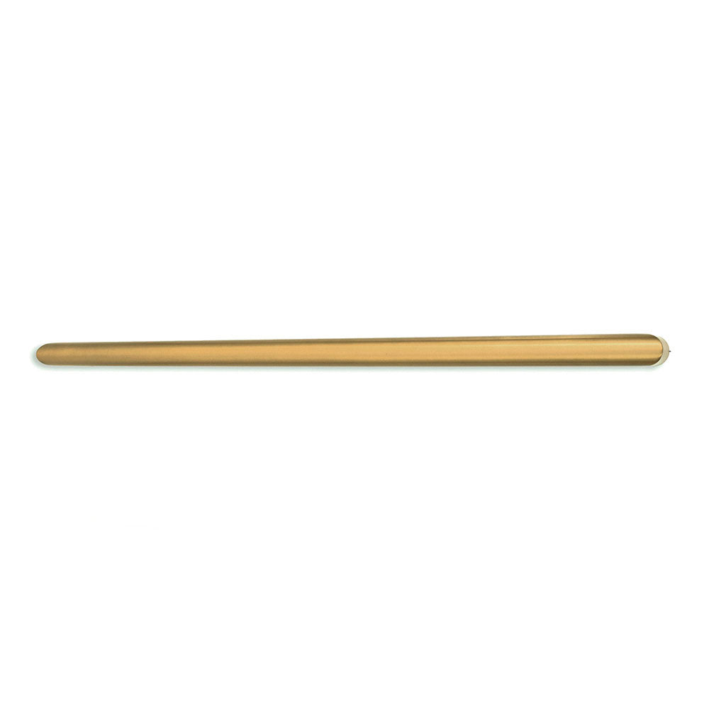Non-Heated Brushed Gold Single Round Bar Towel Rail - 800mm