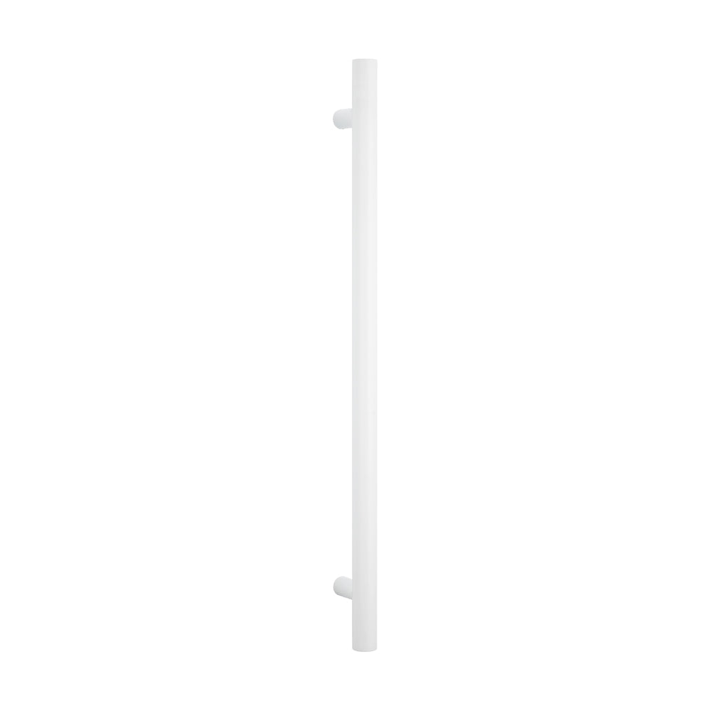 Non-Heated Vertical Towel Round Bar - Matt White - 950mm