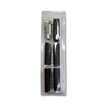 Radiant Full 80mm Bracket/Fixings Set for Round Bar Ladder Rails - Matt Black