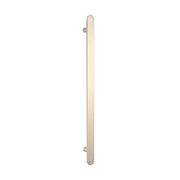 Flat Bar Vertical Heated Towel Bar - Brushed Nickel - 930mm