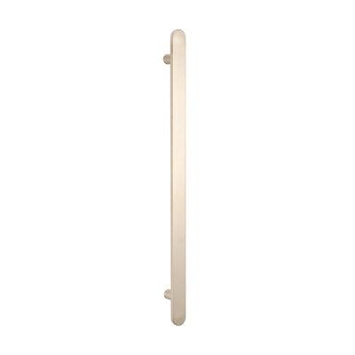 Radiant Flat Bar Vertical Heated Towel Bar - Brushed Nickel - 930mm