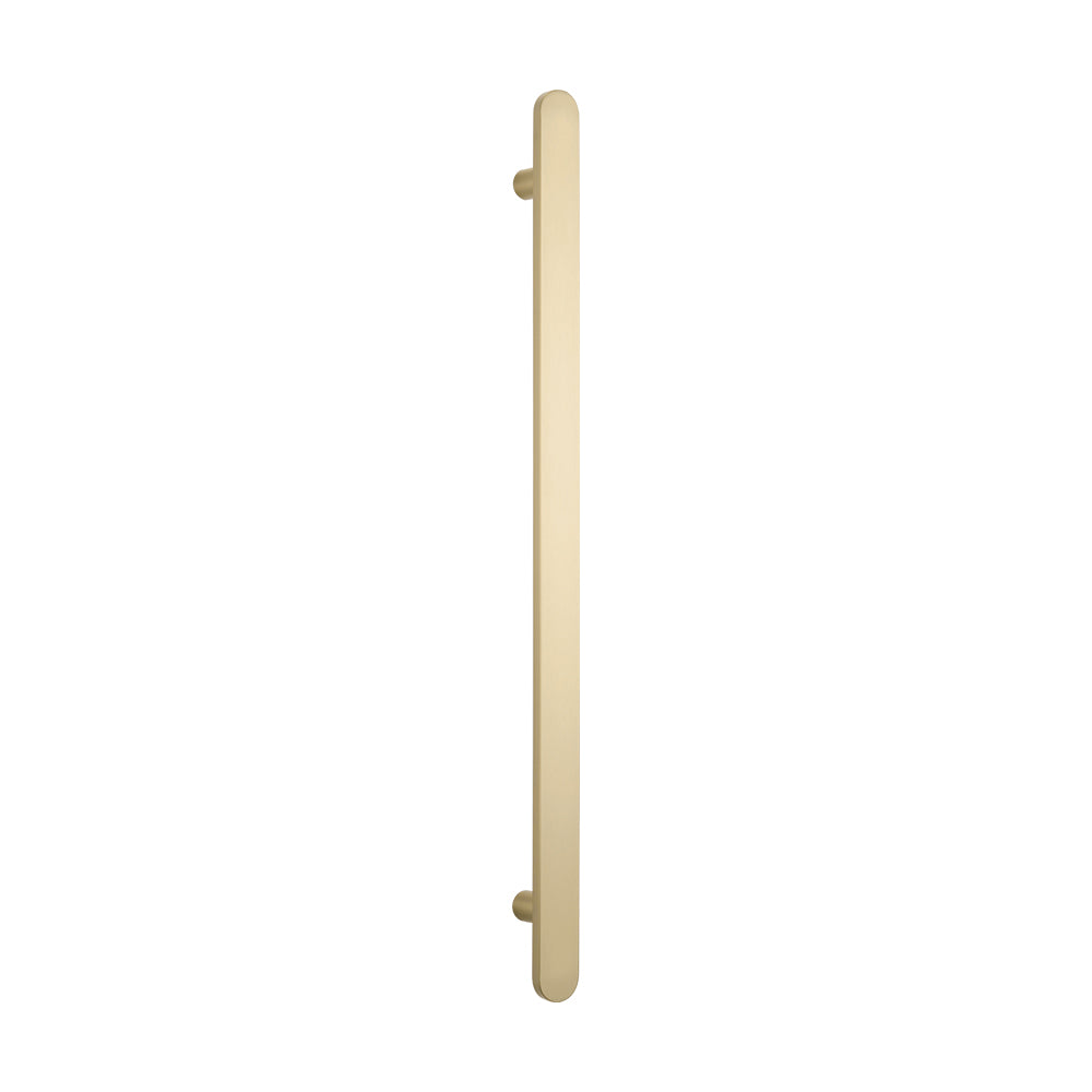 Flat Bar Vertical Heated Towel Bar - Light Gold - 930mm