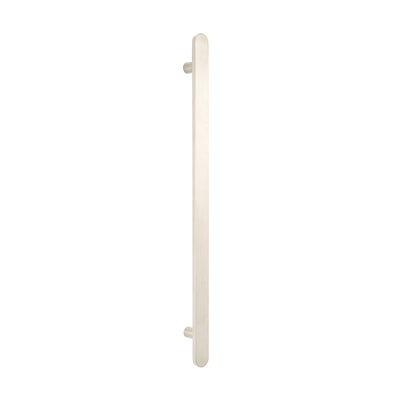 Radiant Flat Bar Vertical Heated Towel Bar - Cool Brushed Nickel - 930mm