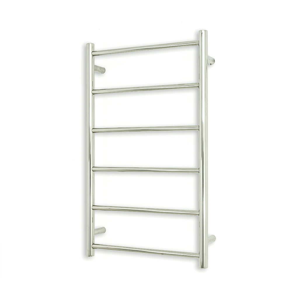 Non-Heated Towel Rail - 500 x 830mm - 6 Round Bars - Mirror Polished