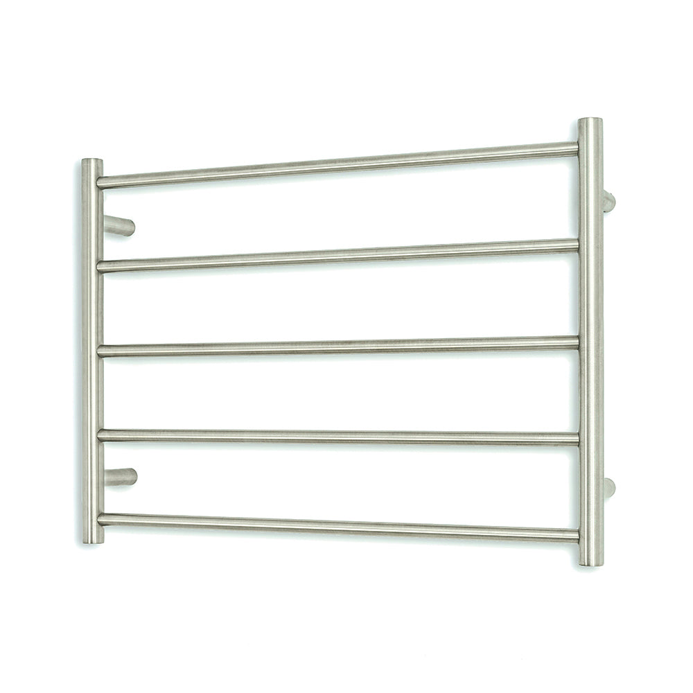 Non-Heated Towel Rail - 750 x 550mm - 5 Round Bars - Brushed Satin