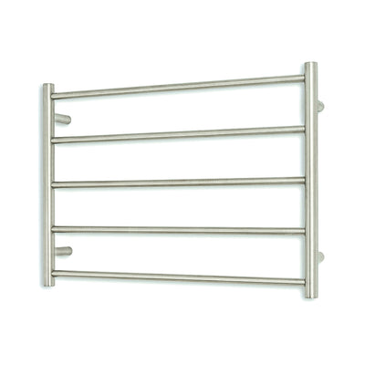 Radiant Non-Heated Towel Rail - 750 x 550mm - 5 Round Bars - Brushed Satin