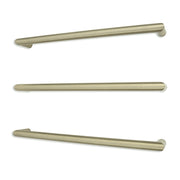 Non-Heated Brushed Nickel Single Round Bar Towel Rail - 650mm