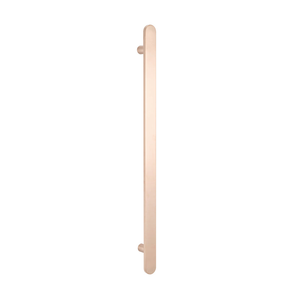 Flat Bar Vertical Heated Towel Bar - Champagne - 930mm
