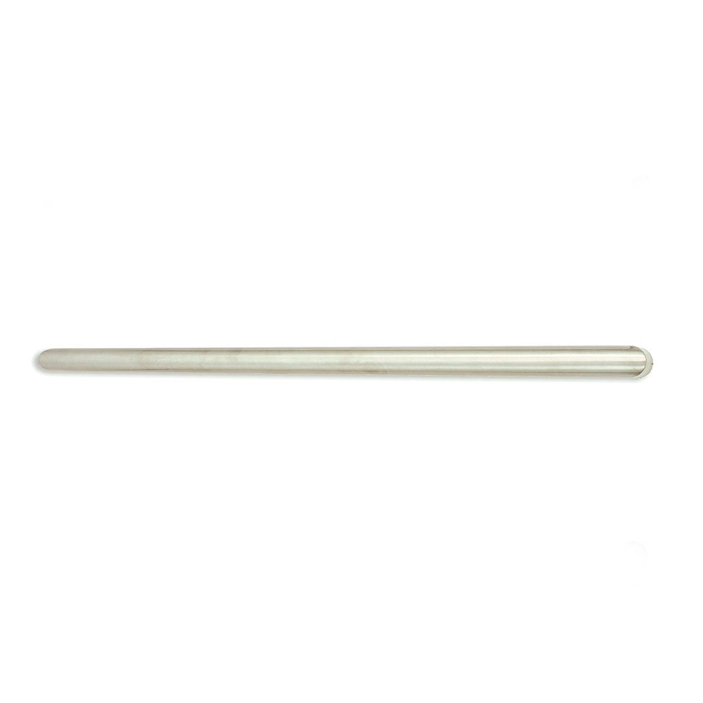 Non-Heated Mirror Polished Single Round Bar Towel Rail - 800mm