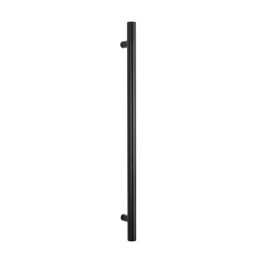 Vertical Heated Towel Bar - Matt Black - 950mm