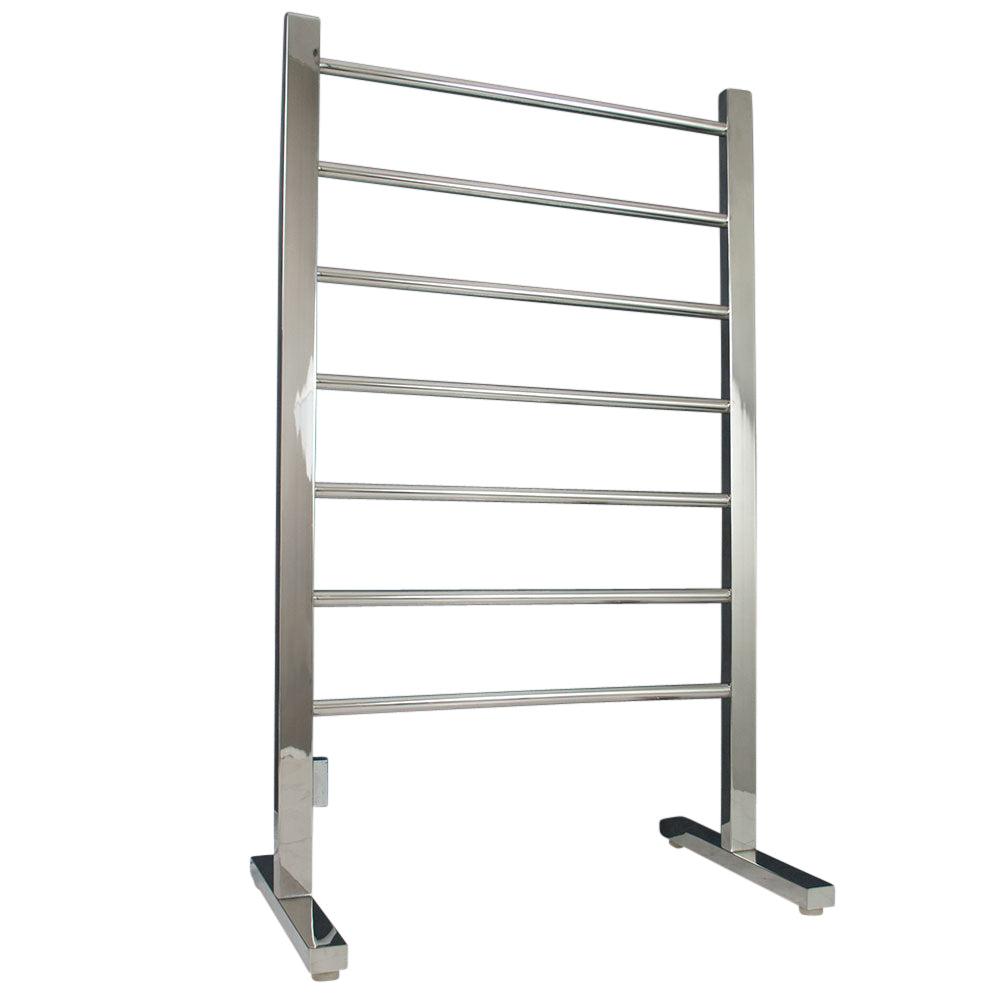 Polished 600 x 1000mm Free Standing Heated Towel Rail