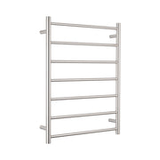 Low Voltage Brushed Satin 600 x 800mm Rnd Heated Towel Rail LEFT