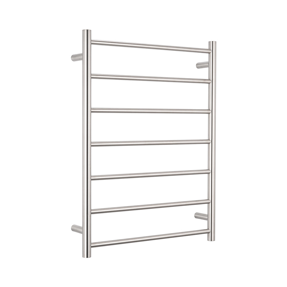 Low Voltage Brushed Satin 600 x 800mm Rnd Heated Towel Rail LEFT