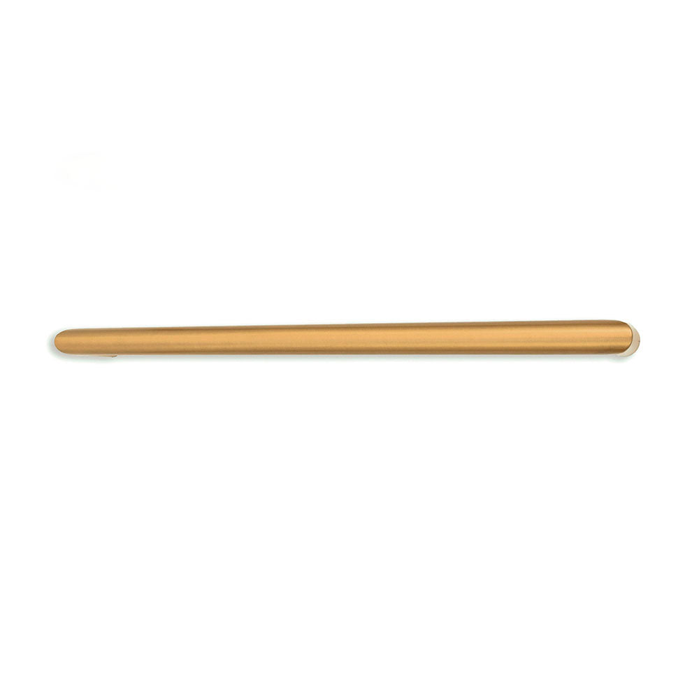 Non-Heated Brushed Gold Single Round Bar Towel Rail - 650mm