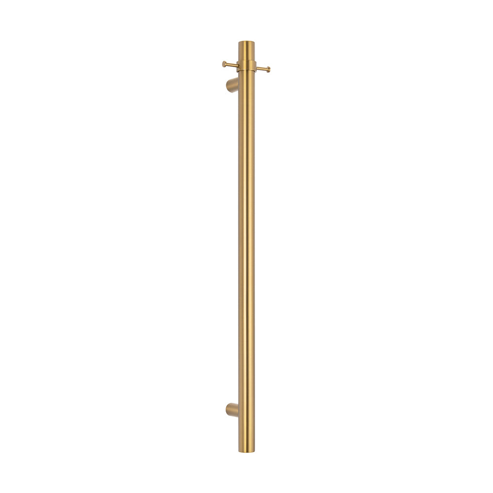 Radiant Vertical Heated Towel Bar - Brushed Gold - 950mm ｜ Ideal Bathroom Centre