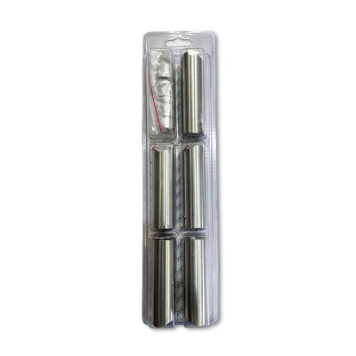 Radiant Full 80mm Bracket/Fixings Set for Round Bar Ladder Rails - Brushed Satin