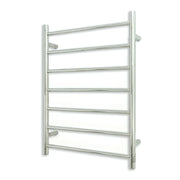 Low Voltage Polished 600 x 800mm Rnd Heated Towel Rail LEFT