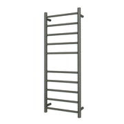 Heated Towel Rail - 430 x 1100mm - 10 Round Bars - Gun Metal Grey - Bottom Left Power Outlet