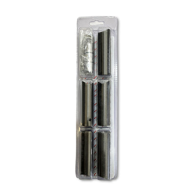 Radiant Full 80mm Bracket/Fixings Set for Round Bar Ladder Rails - Gun Metal Grey