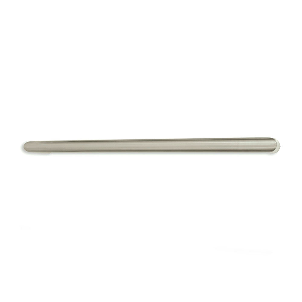 Non-Heated Cool Brushed Nickel Single Round Bar Towel Rail - 650mm