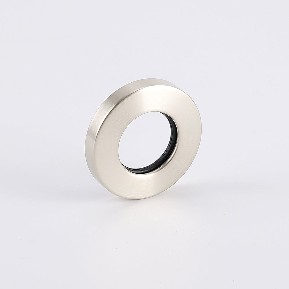Radiant Cover Plate for Vertical Round Bar Towel Rail - Cool Brushed Nickel ｜ Ideal Bathroom Centre