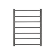 Low Voltage Gun Metal Grey Heated Towel Rail Round 600x800 - Right Power Outlet
