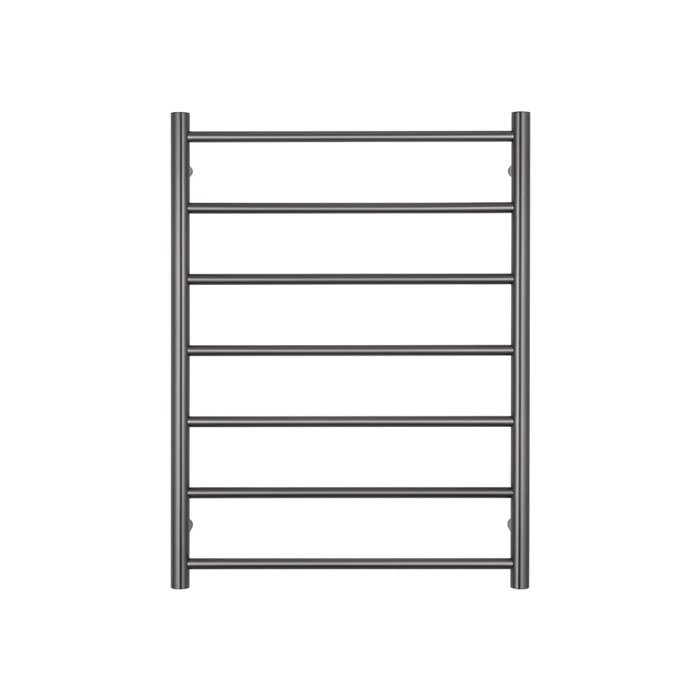 Low Voltage Gun Metal Grey Heated Towel Rail Round 600x800 - Right Power Outlet