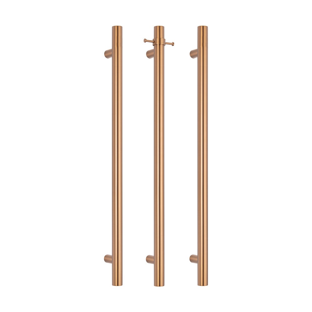 Radiant Non-Heated Vertical Towel Bar - Brushed Bronze - 950mm ｜ Ideal Bathroom Centre
