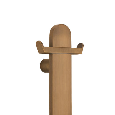 Radiant Towel Hook for Flat Bar Vertical Towel Bar - Antique Brass