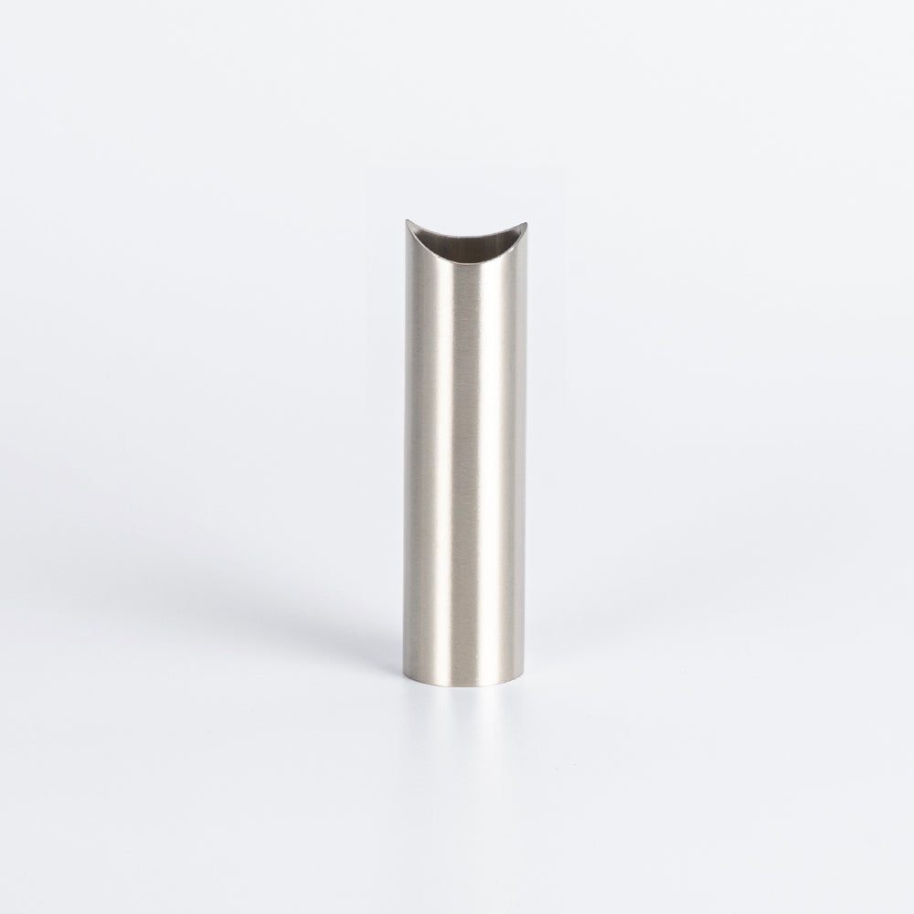 90mm Fixing Leg for Round Bar Ladder Rails - Cool Brushed Nickel