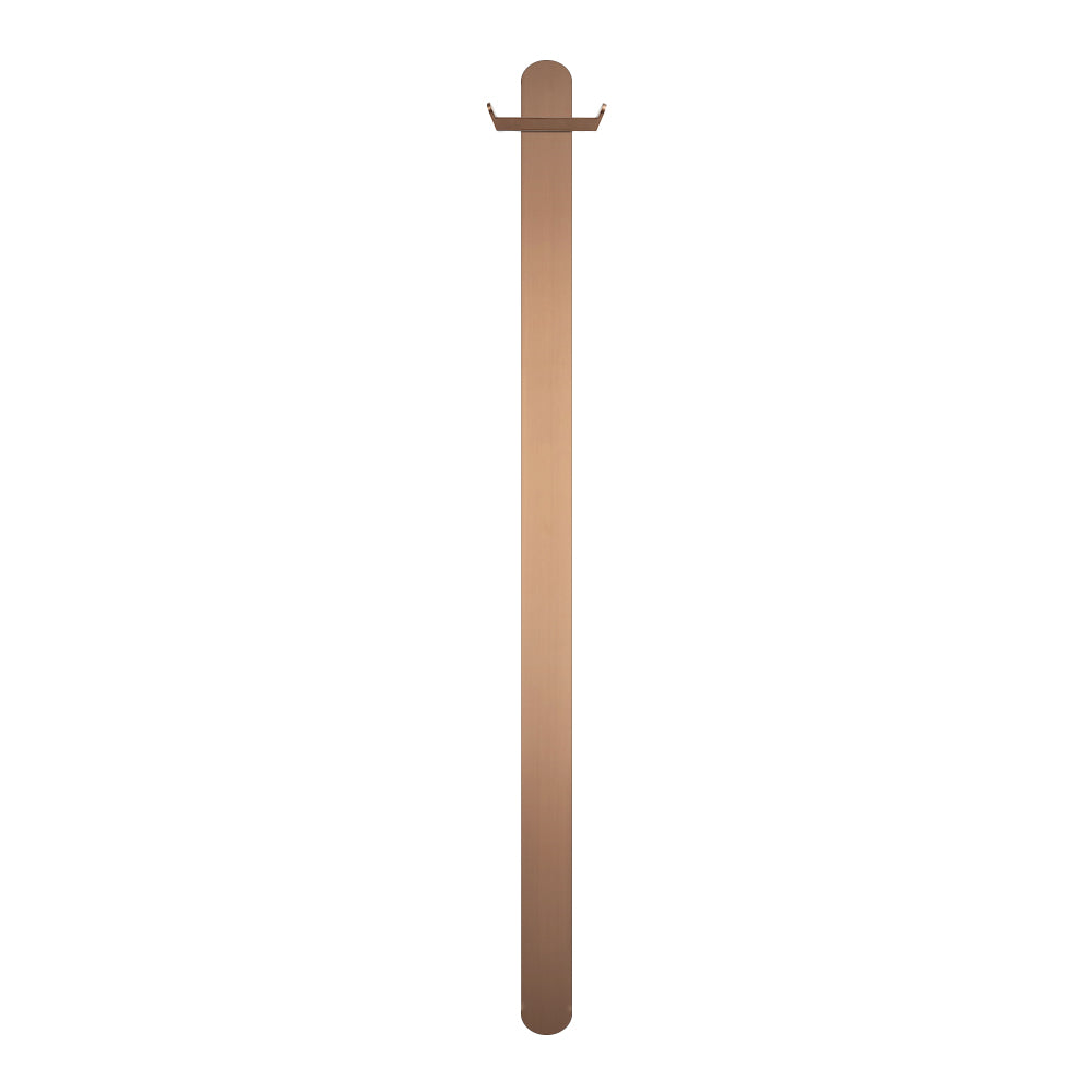 Flat Bar Vertical Heated Towel Bar - Sunset Bronze - 930mm