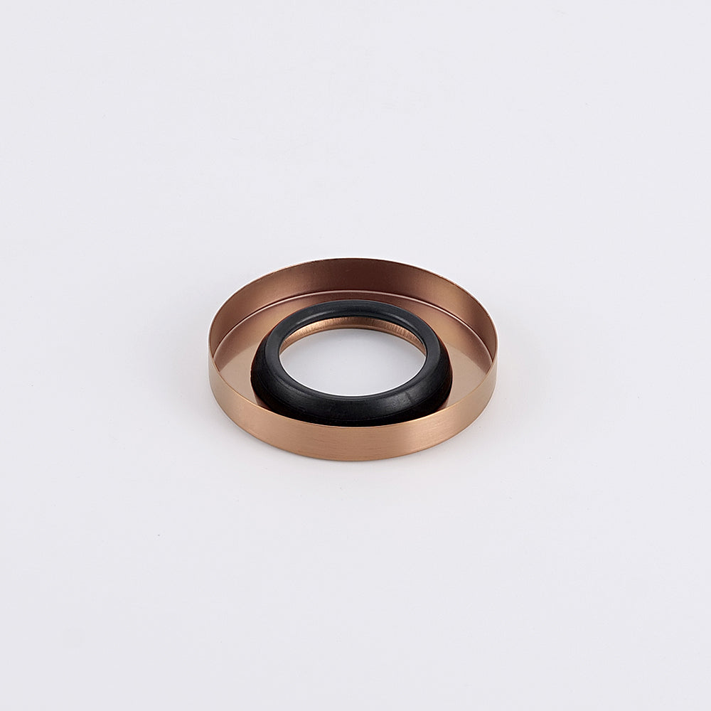 Radiant Cover Plate for Vertical Round Bar Towel Rail - Brushed Copper ｜ Ideal Bathroom Centre