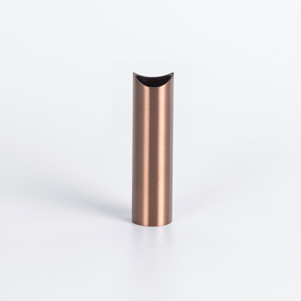 90mm Fixing Leg for Round Bar Ladder Rails - Brushed Copper