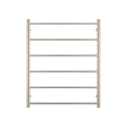 Non-Heated Towel Rail - 700 x 830mm - 8 Round Bars - Brushed Nickel
