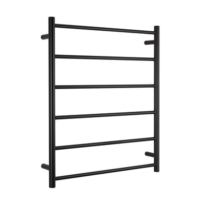 Radiant Non-Heated Towel Rail - 700 x 830mm - 6 Round Bars - Matt Black