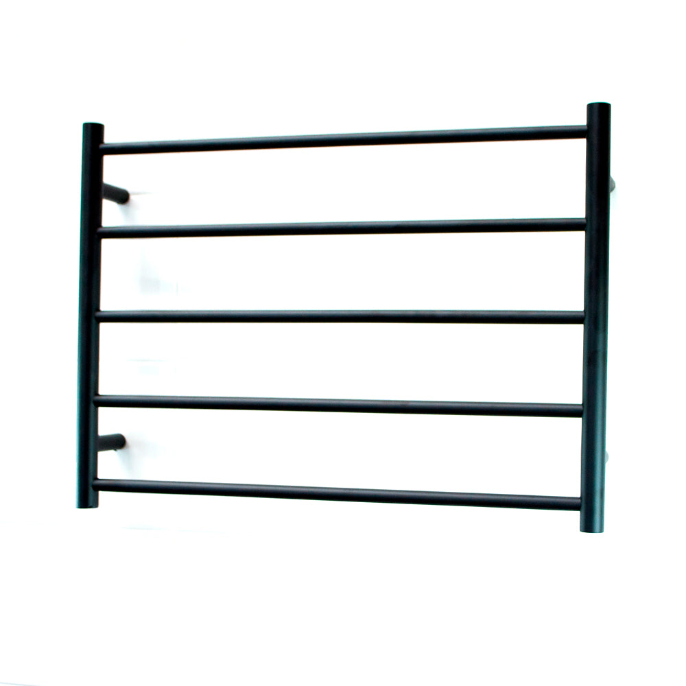 Non-Heated Towel Rail - 750 x 550mm - 5 Round Bars - Matt Black