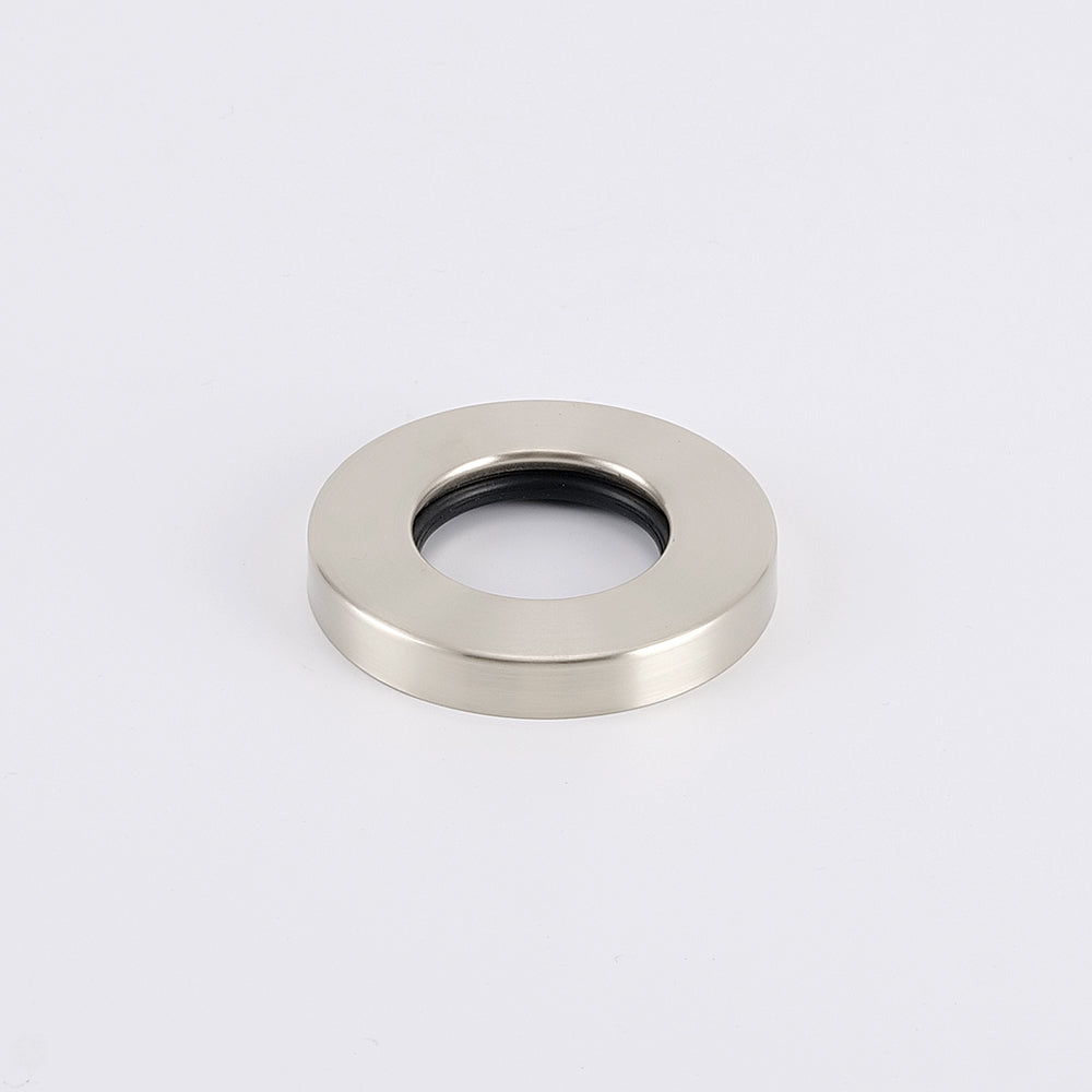 Radiant Cover Plate for Vertical Round Bar Towel Rail - Cool Brushed Nickel ｜ Ideal Bathroom Centre
