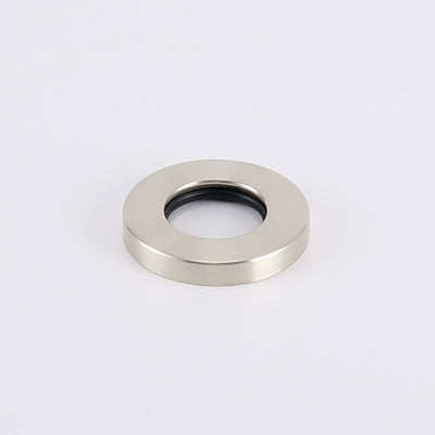 Radiant Cover Plate for Vertical Round Bar Towel Rail - Cool Brushed Nickel