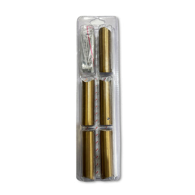 Radiant Full 80mm Bracket/Fixings Set for Round Bar Ladder Rails - Brushed Gold