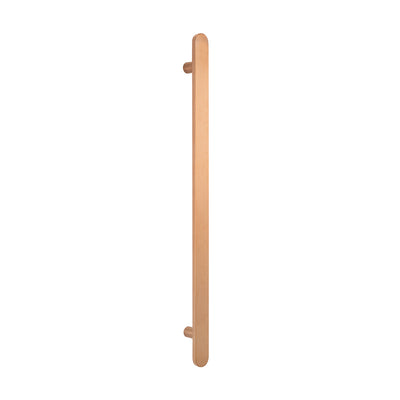 Radiant Flat Bar Vertical Heated Towel Bar - Brushed Copper - 930mm