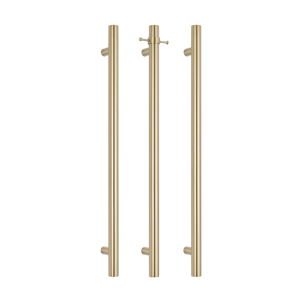 Radiant Vertical Heated Towel Bar - Light Gold - 950mm ｜ Ideal Bathroom Centre